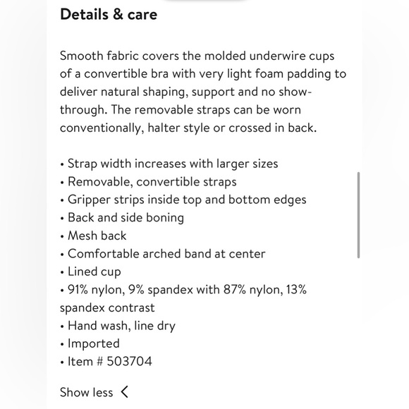 Wacoal Red Carpet Convertible Strapless Bra - Picture 7 of 7